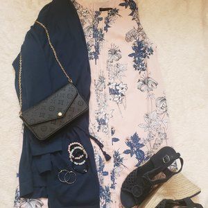 Banana Republic pink and blue dress